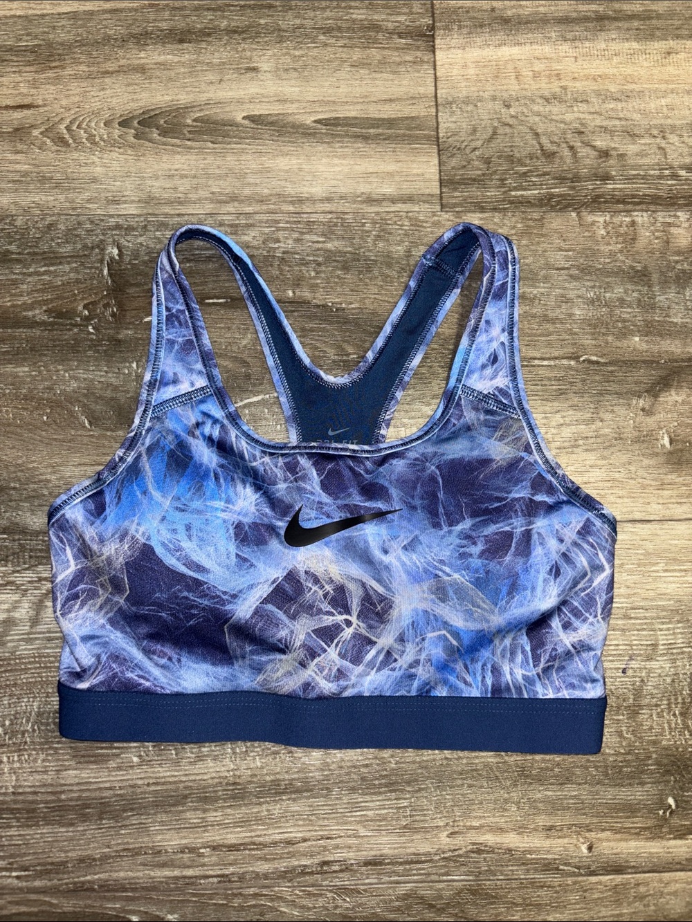 Nike Blue & White Racerback Sports Bra, sz M